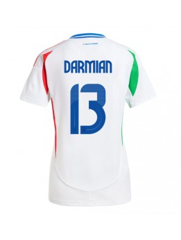 Italien Matteo Darmian #13 Auswärtstrikot für Frauen EM 2024 Kurzarm